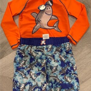 Orange Shark Kids Swim Set